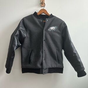 Philadelphia Eagles Youth Varsity Bomber Jacket Size 18/20